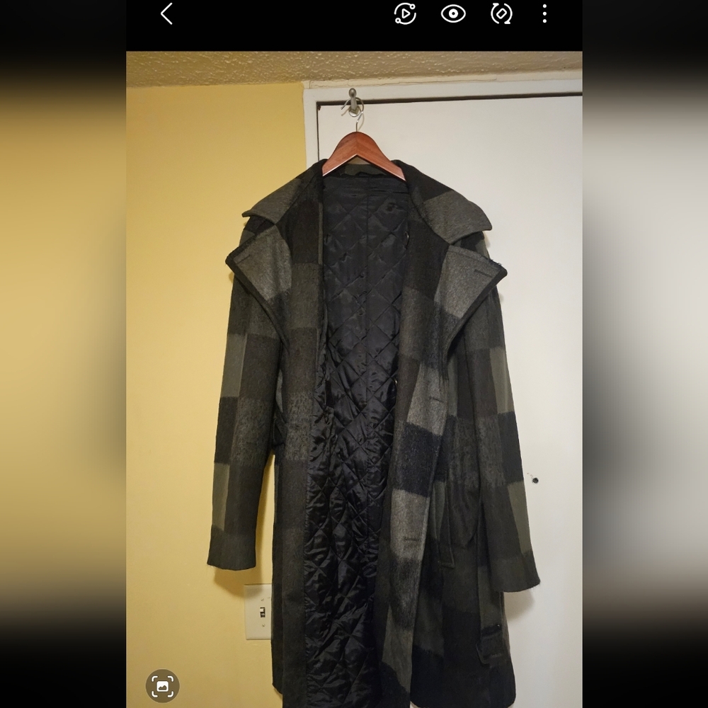 Designer wool mens coat